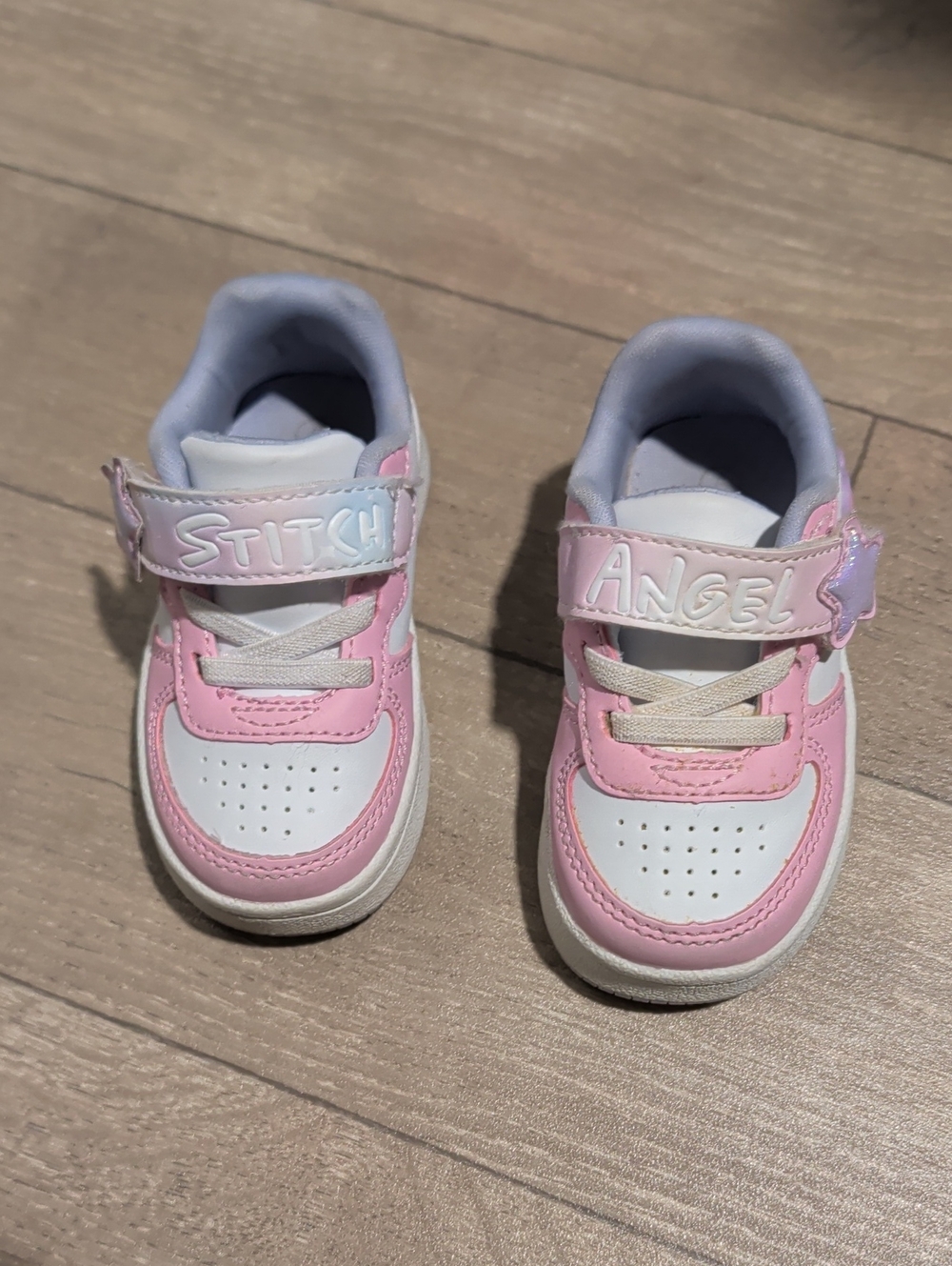 Disney Stitch Girls Pink/White Sneakers Size C5